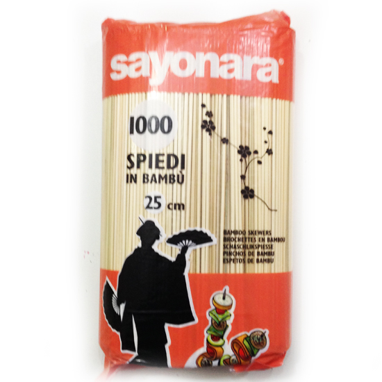 ThinkBamboo - Spiedini SemiPoint per alimenti, spessore 5 mm, 16,5 cm x 5 mm, 100 pezzi