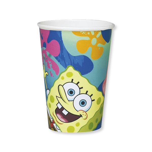 8 Bicchieri SpongeBob 250 Ml - Per Feste Di Compleanno A Tema Per Bambini - Foto 7
