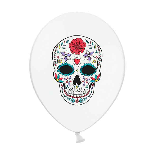Palloncini Lattice COCO dei Morti Dia de los Muertos Teschio Messico 10pz - Palloni e palloncini