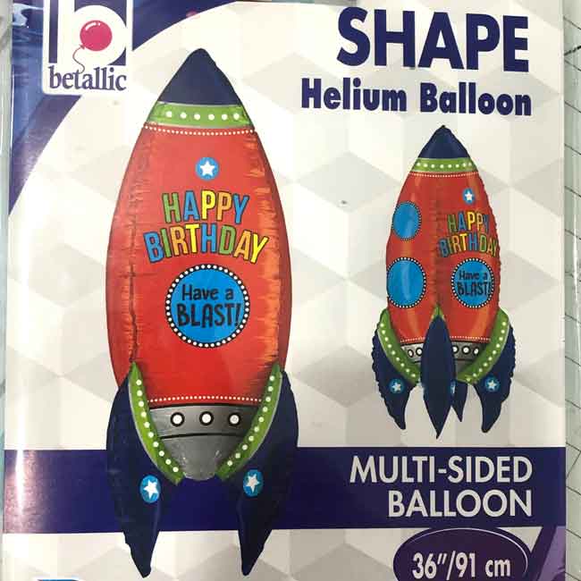 Palloncino Razzo 4D In Alluminio, 65cm, A Forma Di Razzo Spaziale, Decorazioni Per Feste A Tema Spazio, Compleanno Bambini (Bianco)