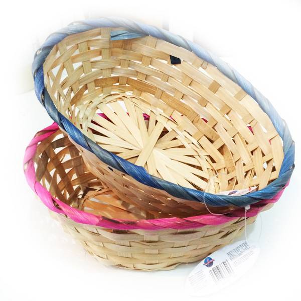 Creative Home Bianco Cestino in Vimini Piccolo con Manico | Cesto Pasquale 22 x 22 x 26cm (+/- 2cm) | Cesta Vimini Intrecciata a Mano | Regalo Portaoggetti | Cesto Nascita, Porta Bomboniere