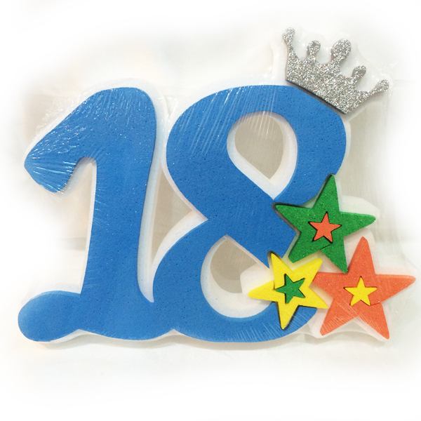 Striscione Compleanno 18 Anni 180x110cm - Decorazione Blu Argento Per Feste - Foto 7