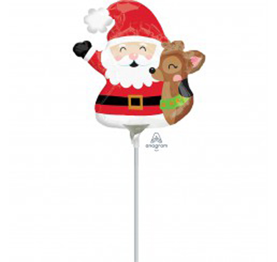 Mizhll Palloncini di Natale Babbo Natale Pupazzo di Neve Renna Alce Confezione Regalo Palloncini Gonfiabili in Foil di Natale for Decorazioni di Buon Natale(Yellow