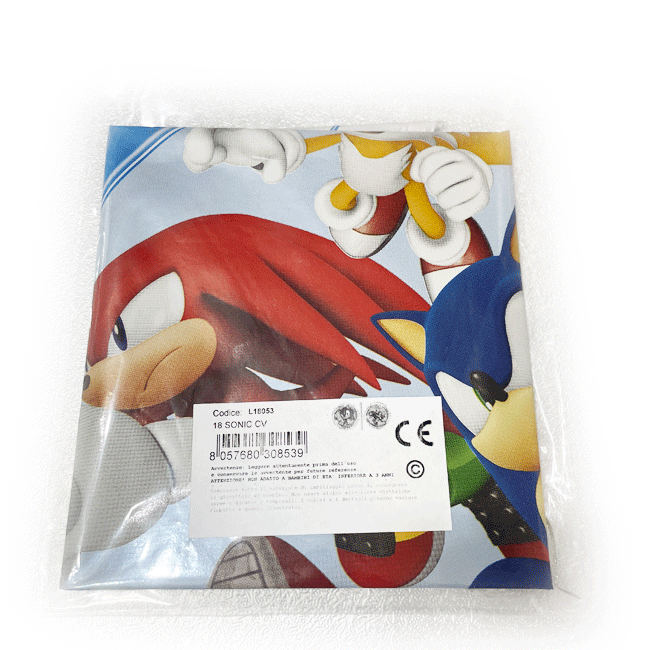 Palloncino Sonic In Foil Grabo - 56x66 Cm Con Cannuccia - Made In Italy Per Feste Bambini - 4