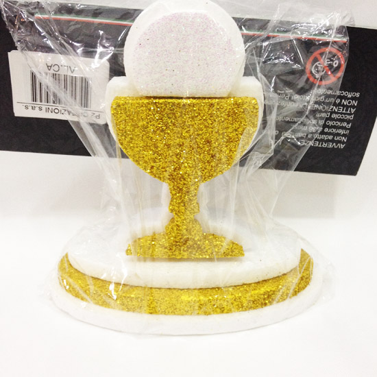 Centrotavola Calice Prima Comunione - Polistirolo 38x35x5 Cm, Personalizzabile - Foto 10