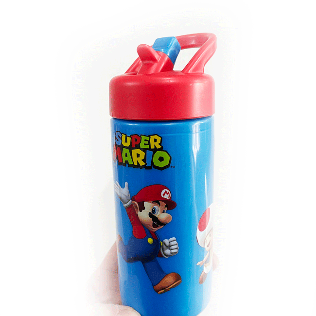 Borraccia Personalizzata Super Eroe Con Cannuccia 300 Ml - CLEARCO, Nome Stefano, Colori Brillanti, BPA Free