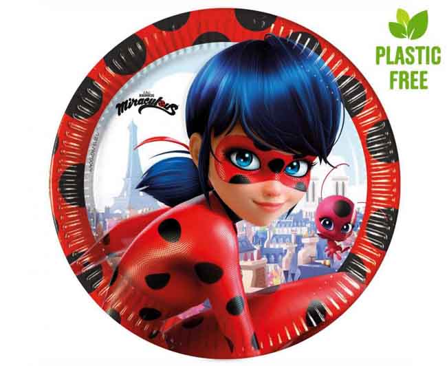 Ladybug Miraculous Piatti 23cm Amscan