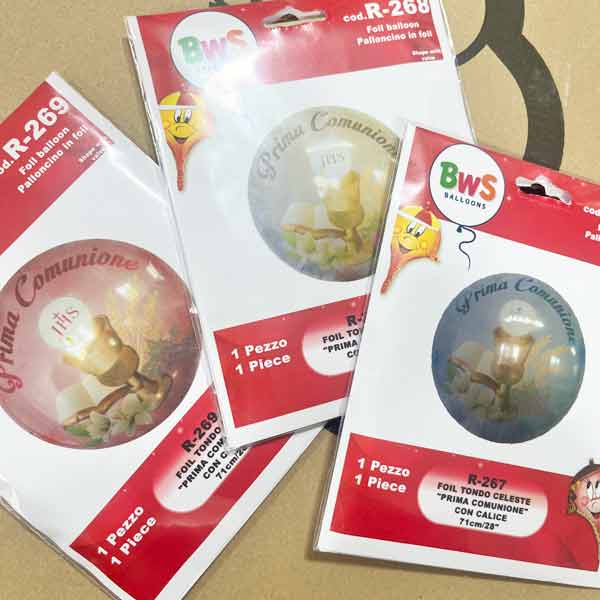 Palloncino Super Shape Prima Comunione 28" Colori Assortiti