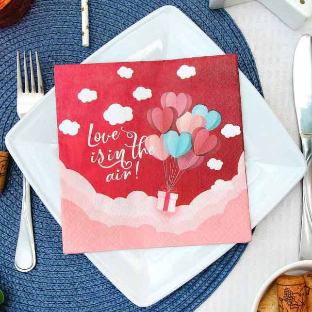 Tovaglioli San Valentino Amore Love is in the Air 20pz