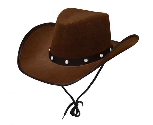 Cappello Cowboy Western Marrone Carnevale