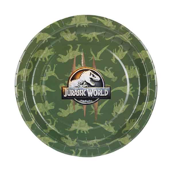 Jurassic World Dinosauri Piatti 23cm 6pz