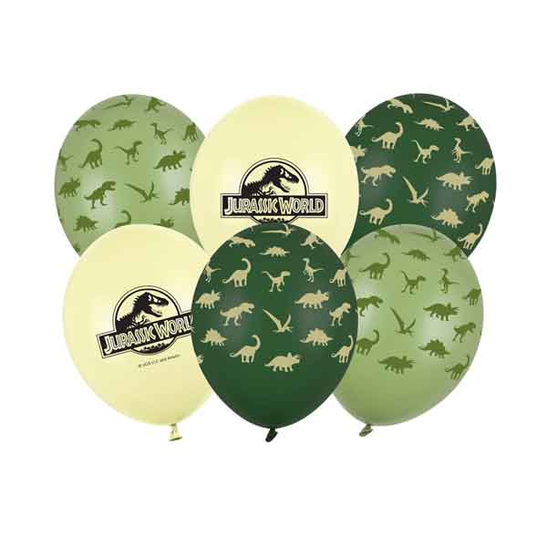 Jurassic World Dinosauri Busta Palloncini Lattice 6pz